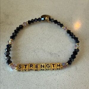 Little Words Project Black and Gold Beaded Bracelet
